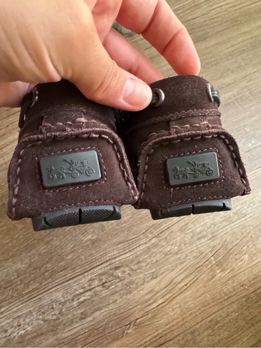 Coach Men's Brown Suede Slip-On Driving Loafers - Picture 3 of 6